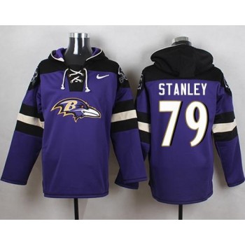 Ravens #79 Ronnie Stanley Purple Player Pullover NFL Hoodie Ravens #79 Ronnie Stanley Purple Player Pullover NFL Hoodie