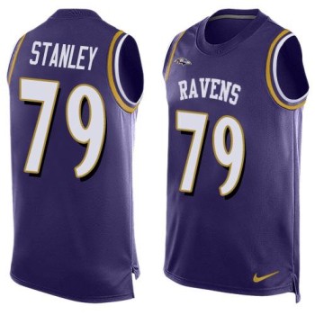 Ravens #79 Ronnie Stanley Purple Team Color Men's Stitched NFL Limited Tank Top Jersey Ravens #79 Ronnie Stanley Purple Team Color Men's Stitched NFL Limited Tank Top Jersey