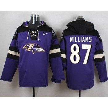 Ravens #87 Maxx Williams Purple Player Pullover NFL Hoodie Ravens #87 Maxx Williams Purple Player Pullover NFL Hoodie