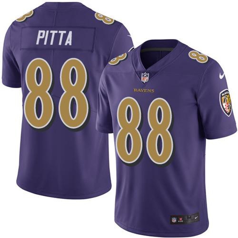 Ravens #88 Dennis Pitta Purple Men's Stitched NFL Limited Rush Jersey