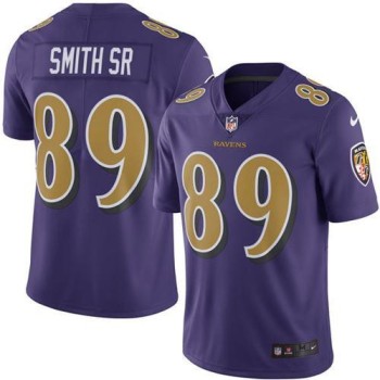 Ravens #89 Steve Smith Sr Purple Men's Stitched NFL Limited Rush Jersey Ravens #89 Steve Smith Sr Purple Men's Stitched NFL Limited Rush Jersey