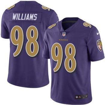 Ravens #98 Brandon Williams Purple Men's Stitched NFL Limited Rush Jersey Ravens #98 Brandon Williams Purple Men's Stitched NFL Limited Rush Jersey
