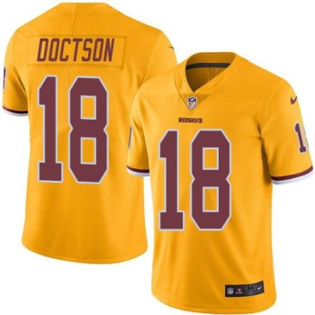 Redskins #18 Josh Doctson Gold Youth Stitched NFL Limited Rush Jersey