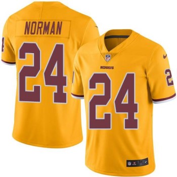 Redskins #24 Josh Norman Gold Youth Stitched NFL Limited Rush Jersey