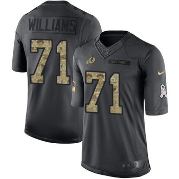 Redskins #71 Trent Williams Black Men's Stitched NFL Limited 2016 Salute to Service Jersey