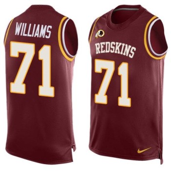 Redskins #71 Trent Williams Burgundy Red Team Color Men's Stitched NFL Limited Tank Top Jersey