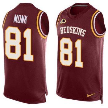 Redskins #81 Art Monk Burgundy Red Team Color Men's Stitched NFL Limited Tank Top Jersey