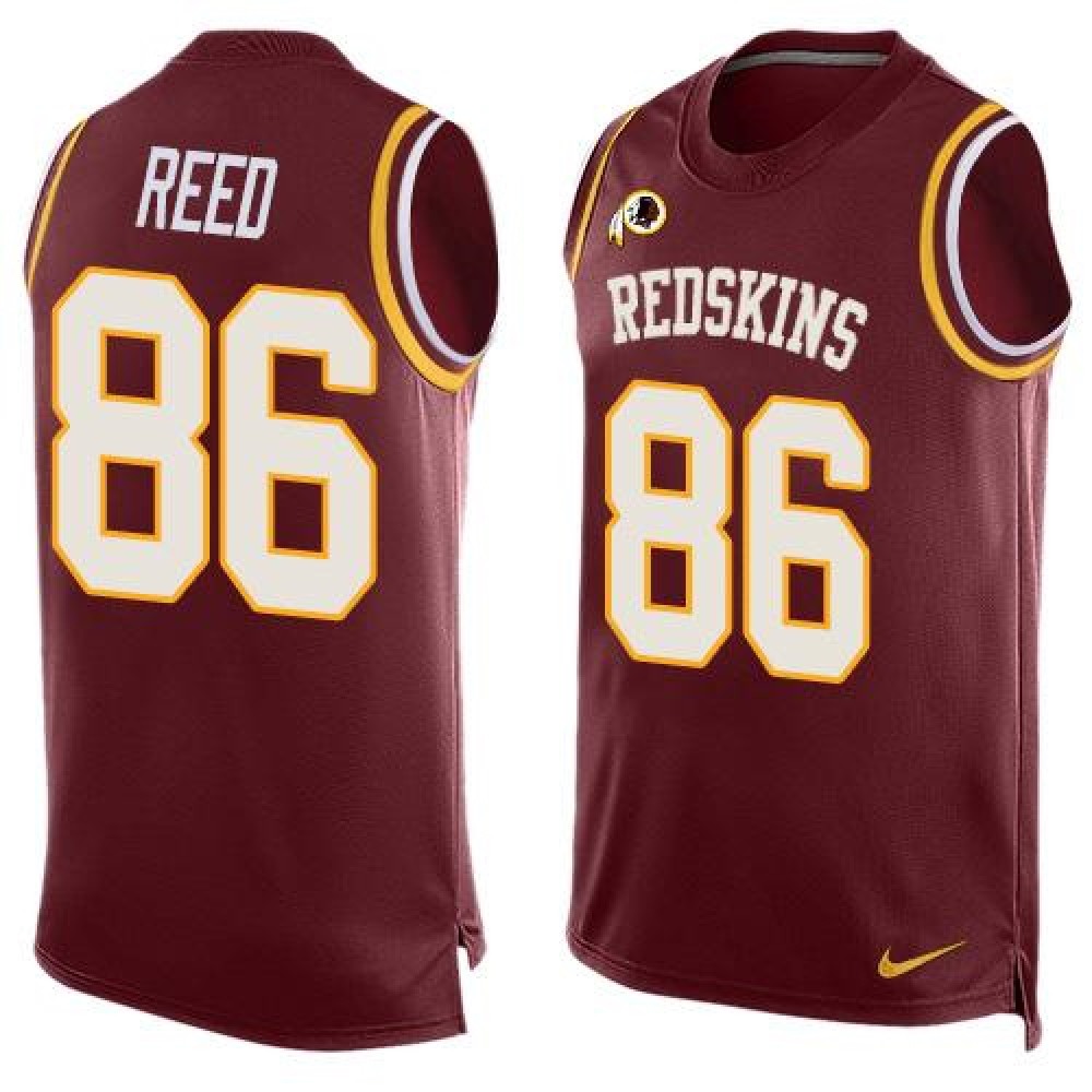 Redskins #86 Jordan Reed Burgundy Red Team Color Men's Stitched NFL Limited Tank Top Jersey