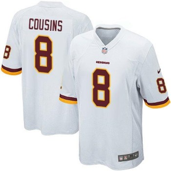 Redskins #8 Kirk Cousins White Youth Stitched NFL Elite Jersey