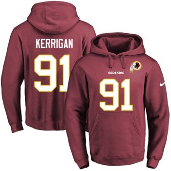 Redskins #91 Ryan Kerrigan Burgundy Red Name & Number Pullover NFL Hoodie Redskins #91 Ryan Kerrigan Burgundy Red Name & Number Pullover NFL Hoodie