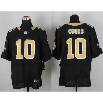 Saints #10 Brandin Cooks Black Team Color Men's Stitched NFL Elite Jersey Saints #10 Brandin Cooks Black Team Color Men's Stitched NFL Elite Jersey