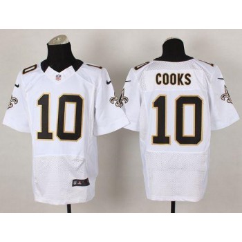 Saints #10 Brandin Cooks White Men's Stitched NFL Elite Jersey Saints #10 Brandin Cooks White Men's Stitched NFL Elite Jersey
