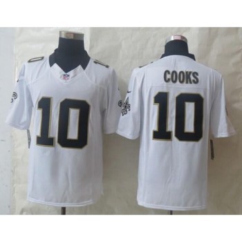 Saints #10 Brandin Cooks White Men's Stitched NFL Limited Jersey Saints #10 Brandin Cooks White Men's Stitched NFL Limited Jersey