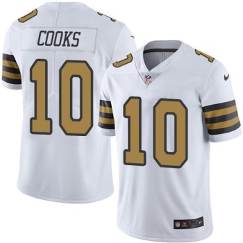 Saints #10 Brandin Cooks White Men's Stitched NFL Limited Rush Jersey Saints #10 Brandin Cooks White Men's Stitched NFL Limited Rush Jersey
