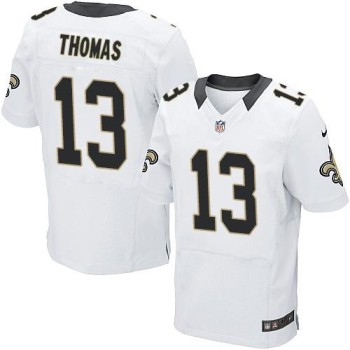 Saints #13 Michael Thomas White Men's Stitched NFL Elite Jersey Saints #13 Michael Thomas White Men's Stitched NFL Elite Jersey