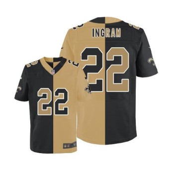 Saints #22 Mark Ingram Black/Gold Men's Stitched NFL Elite Split Jersey Saints #22 Mark Ingram Black/Gold Men's Stitched NFL Elite Split Jersey