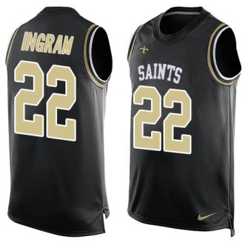 Saints #22 Mark Ingram Black Team Color Men's Stitched NFL Limited Tank Top Jersey Saints #22 Mark Ingram Black Team Color Men's Stitched NFL Limited Tank Top Jersey