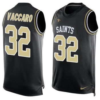 Saints #32 Kenny Vaccaro Black Team Color Men's Stitched NFL Limited Tank Top Jersey Saints #32 Kenny Vaccaro Black Team Color Men's Stitched NFL Limited Tank Top Jersey