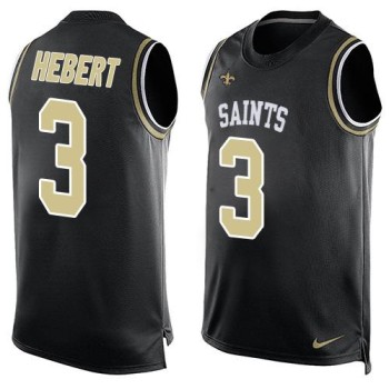 Saints #3 Bobby Hebert Black Team Color Men's Stitched NFL Limited Tank Top Jersey Saints #3 Bobby Hebert Black Team Color Men's Stitched NFL Limited Tank Top Jersey
