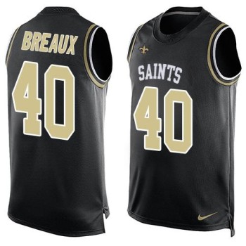 Saints #40 Delvin Breaux Black Team Color Men's Stitched NFL Limited Tank Top Jersey Saints #40 Delvin Breaux Black Team Color Men's Stitched NFL Limited Tank Top Jersey
