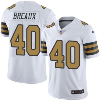 Saints #40 Delvin Breaux White Men's Stitched NFL Limited Rush Jersey Saints #40 Delvin Breaux White Men's Stitched NFL Limited Rush Jersey