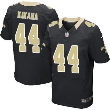 Saints #44 Hau'oli Kikaha Black Team Color Men's Stitched NFL Elite Jersey Saints #44 Hau'oli Kikaha Black Team Color Men's Stitched NFL Elite Jersey