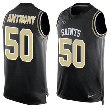 Saints #50 Stephone Anthony Black Team Color Men's Stitched NFL Limited Tank Top Jersey Saints #50 Stephone Anthony Black Team Color Men's Stitched NFL Limited Tank Top Jersey