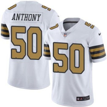 Saints #50 Stephone Anthony White Men's Stitched NFL Limited Rush Jersey Saints #50 Stephone Anthony White Men's Stitched NFL Limited Rush Jersey