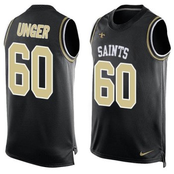 Saints #60 Max Unger Black Team Color Men's Stitched NFL Limited Tank Top Jersey Saints #60 Max Unger Black Team Color Men's Stitched NFL Limited Tank Top Jersey