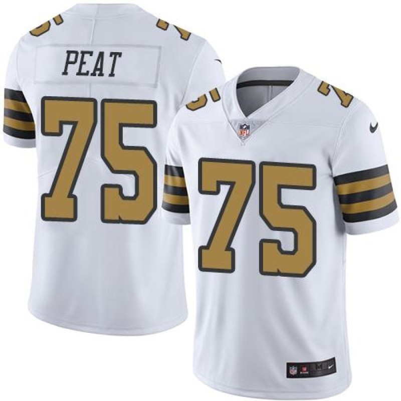 Nike Saints #75 Andrus Peat White Youth Stitched NFL Limited Rush Jersey Nike Saints #75 Andrus Peat White Youth Stitched NFL Limited Rush Jersey