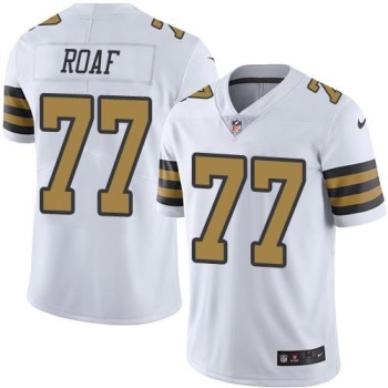 Saints #77 Willie Roaf White Men's Stitched NFL Limited Rush Jersey Saints #77 Willie Roaf White Men's Stitched NFL Limited Rush Jersey
