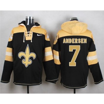 Saints #7 Morten Andersen Black Player Pullover NFL Hoodie Saints #7 Morten Andersen Black Player Pullover NFL Hoodie