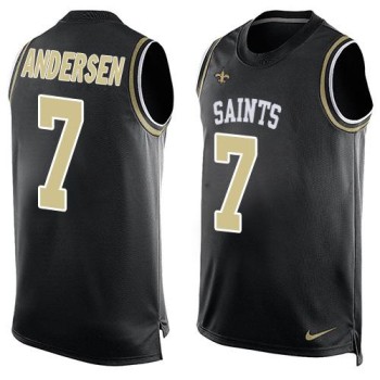 Saints #7 Morten Andersen Black Team Color Men's Stitched NFL Limited Tank Top Jersey Saints #7 Morten Andersen Black Team Color Men's Stitched NFL Limited Tank Top Jersey