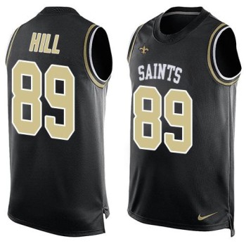 Saints #89 Josh Hill Black Team Color Men's Stitched NFL Limited Tank Top Jersey Saints #89 Josh Hill Black Team Color Men's Stitched NFL Limited Tank Top Jersey