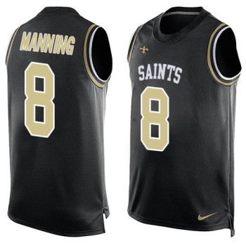 Saints #8 Archie Manning Black Team Color Men's Stitched NFL Limited Tank Top Jersey Saints #8 Archie Manning Black Team Color Men's Stitched NFL Limited Tank Top Jersey