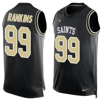 Saints #99 Sheldon Rankins Black Team Color Men's Stitched NFL Limited Tank Top Jersey Saints #99 Sheldon Rankins Black Team Color Men's Stitched NFL Limited Tank Top Jersey