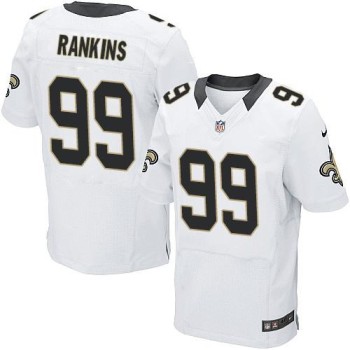 Saints #99 Sheldon Rankins White Men's Stitched NFL Elite Jersey Saints #99 Sheldon Rankins White Men's Stitched NFL Elite Jersey