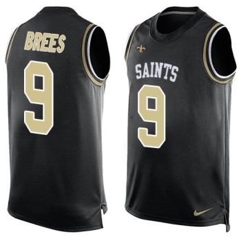 Saints #9 Drew Brees Black Team Color Men's Stitched NFL Limited Tank Top Jersey Saints #9 Drew Brees Black Team Color Men's Stitched NFL Limited Tank Top Jersey