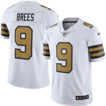 Saints #9 Drew Brees White Men's Stitched NFL Limited Rush Jersey Saints #9 Drew Brees White Men's Stitched NFL Limited Rush Jersey