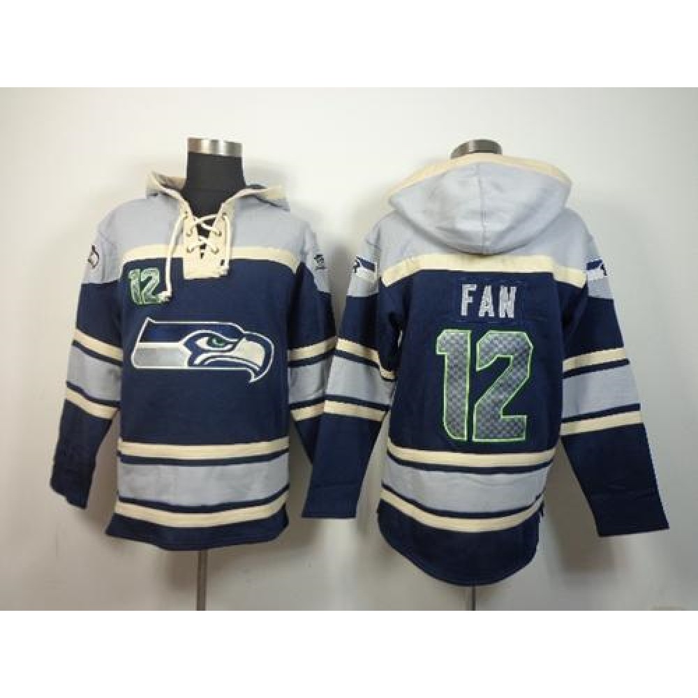 Seahawks #12 Fan Navy Blue Sawyer Hoodie Sweatshirt NFL Hoodie