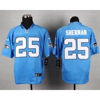 Seahawks #25 Richard Sherman Light Blue Men's Stitched NFL Elite Jersey Seahawks #25 Richard Sherman Light Blue Men's Stitched NFL Elite Jersey