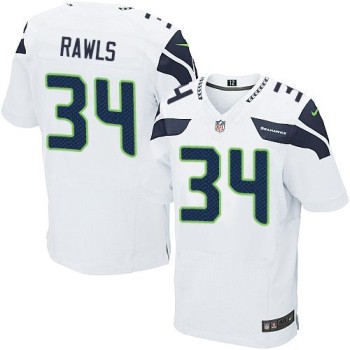 Seahawks #34 Thomas Rawls White Men's Stitched NFL Elite Jersey Seahawks #34 Thomas Rawls White Men's Stitched NFL Elite Jersey