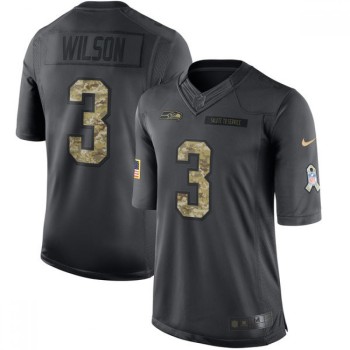 Seahawks #3 Russell Wilson Black Men's Stitched NFL Limited 2016 Salute to Service Jersey Seahawks #3 Russell Wilson Black Men's Stitched NFL Limited 2016 Salute to Service Jersey
