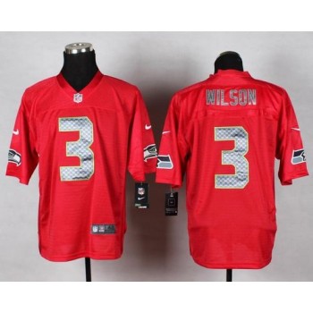 Seahawks #3 Russell Wilson Red Men's Stitched NFL Elite QB Practice Jersey Seahawks #3 Russell Wilson Red Men's Stitched NFL Elite QB Practice Jersey