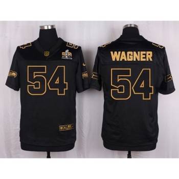Seahawks #54 Bobby Wagner Black Men's Stitched NFL Elite Pro Line Gold Collection Jersey Seahawks #54 Bobby Wagner Black Men's Stitched NFL Elite Pro Line Gold Collection Jersey