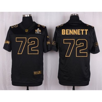 Seahawks #72 Michael Bennett Black Men's Stitched NFL Elite Pro Line Gold Collection Jersey Seahawks #72 Michael Bennett Black Men's Stitched NFL Elite Pro Line Gold Collection Jersey