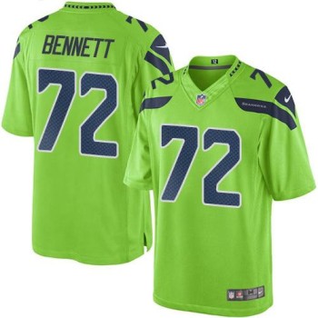 Seahawks #72 Michael Bennett Green Youth Stitched NFL Limited Rush Jersey Seahawks #72 Michael Bennett Green Youth Stitched NFL Limited Rush Jersey