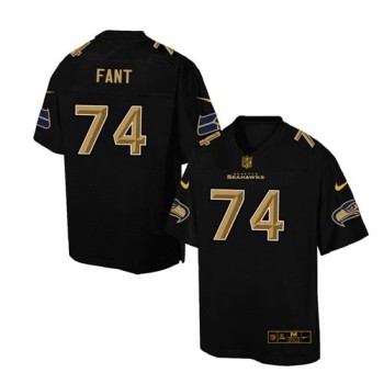Seahawks #74 George Fant Black Men's Stitched NFL Elite Pro Line Gold Collection Jersey Seahawks #74 George Fant Black Men's Stitched NFL Elite Pro Line Gold Collection Jersey