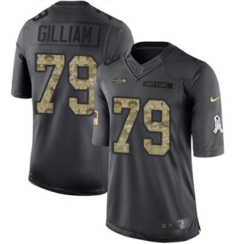 Seahawks #79 Garry Gilliam Black Men's Stitched NFL Limited 2016 Salute to Service Jersey Seahawks #79 Garry Gilliam Black Men's Stitched NFL Limited 2016 Salute to Service Jersey