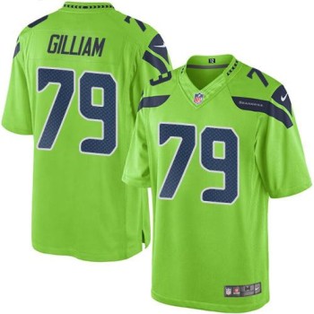 Seahawks #79 Garry Gilliam Green Men's Stitched NFL Limited Rush Jersey Seahawks #79 Garry Gilliam Green Men's Stitched NFL Limited Rush Jersey